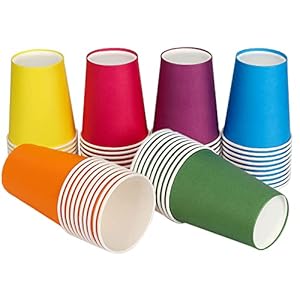 PALUDO 60 Stück Bunte Partybecher Einwegbecher