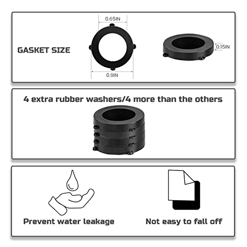 Lichamp FHN-A102BK Hose Nozzle, Lichamp 2 Pack Heavy Duty Brass Fireman Style High Power Leak Proof Adjustable Garden Water Sprayer thumb #4