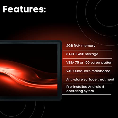 Image of 13.3 inch Capacitive Embedded All-in-one Computers - Great for POS System, Home Automation, Manufacturing, Food Prep and Digital Signage. Fanless Mini PC with HDMI, Display Port, USB, Ethernet.