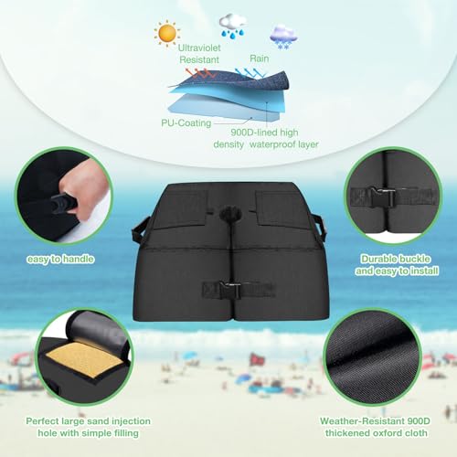 Sac de sable pour parasol 43x52x21 cm lestage imperméable vide