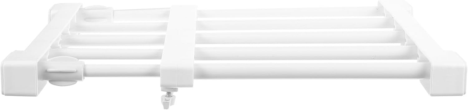 VALICLUD Adjustable Tension Closet Shelf Divider, Expandable Storage Organizer Rack 30-40cm Length X 24cm Width, White Plastic for Bedroom, Kitchen, Bathroom Storage