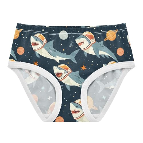 Wusikd Sharks Space Girls' Underwear Cotton Girls Briefs Soft Toddler Underwear 2T