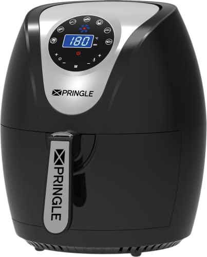 Pringle 4.5L Digital Air Fryer with 360 degree 3D rapid hot air circulation technology with beautiful touch panel display 1400 watt power (Black)