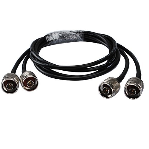 2pcs 3.3ft Rf Wire Connector N Plug to N Male Straight Assembly Extension Coaxial Cable Rg58 100cm for Wireless Antenna Ships from USA