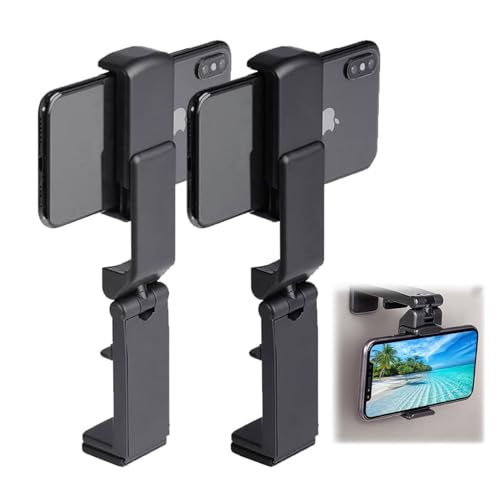 2PCS Phone Holder for Plane Travel 360° Rotatable Universal Airplane Phone Holder Mount Plane Phone Hold er 2 pack Adjustable Airplane in Flight Phone Ho lder Essential for Pla ne,Train,Work(Black)
