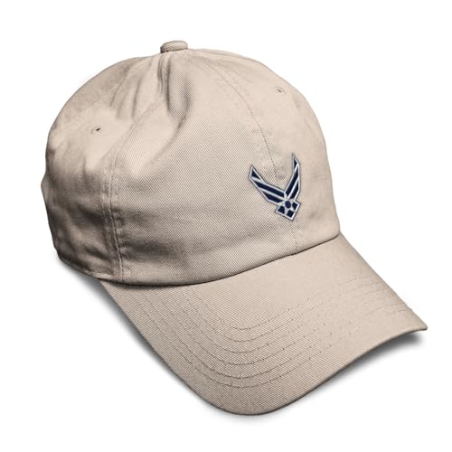 Image of Speedy Pros Soft Baseball Hat Embroidered Dad Hat Air Force Emblem Embroidery Men & Ladies Baseball Cap Cotton
