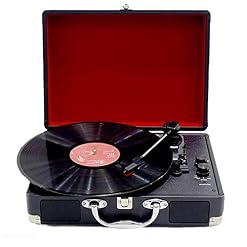 Tourne-Disque pour Tourne-Disque Vinyle, Haut-parleurs intégrés phonographe Bluetooth en Cuir, Platine USB Vie intéressante - Les Beatles, Paul McCartney, John Lennon, RIngo Starr, George Harrison