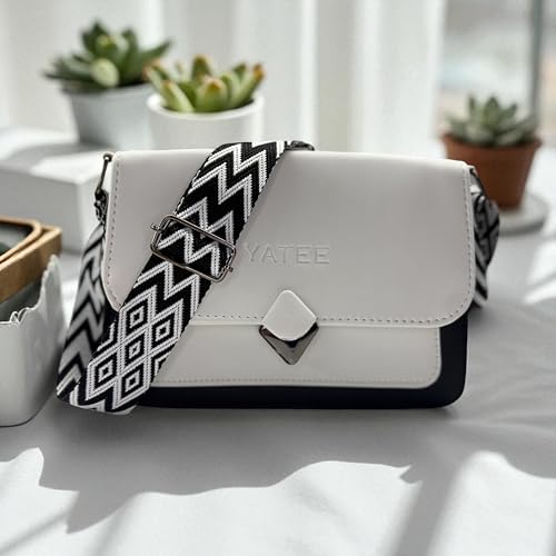 Image of YATEE Stylish Crossbody Sling Bag for women & Girls - Premium PU Leather Shoulder Purse with Adjustable Strap, Black Casual shoulder Bag for Office, Travel & Daily Use.