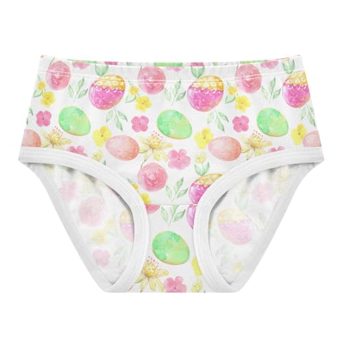 Joisal Toddler Girls Underwear 2t Cotton Cute Panties Girl Print Briefs Kids Undies Flowers Easter Eggs