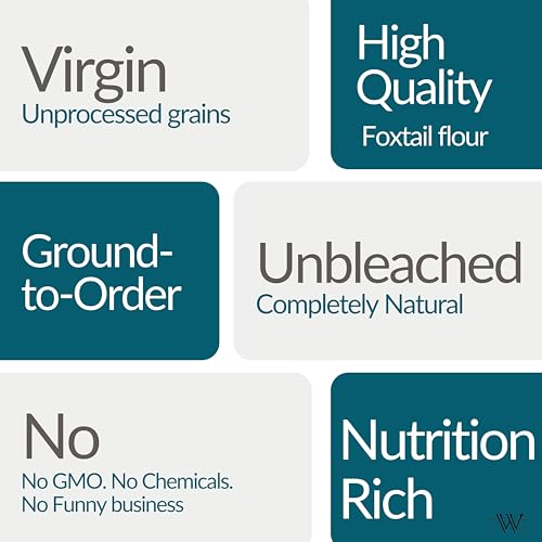 Image of TWF Foxtail Flour | 500gm | Stone Ground | Not Pulverized | Kakum /Kangni Atta | Naturally Gluten-Free | Virgin - Nutrient Rich