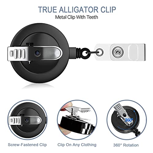 Badge Reels Retractable With Clip, Id Badge Holders Cute, Student Retractable 360° Buckle Badge Card Name Hanging Key Chain For Nurses Work Teacher Women (Tie Dye 2Pcs) #TOP2