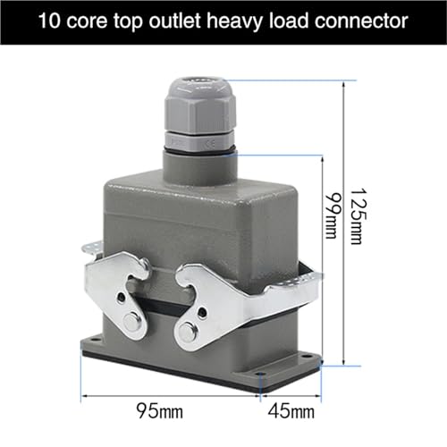 Conector pesado resistente HDC-HE-10 con conexión superior miniatura 2