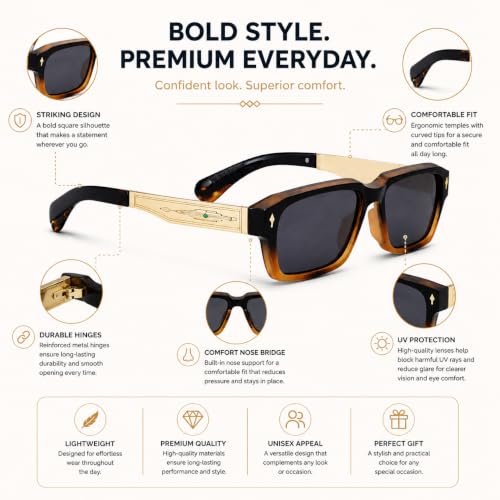 Image of Bagan UV Protected Driving Pilot Gradient Square Plastic Body Sunglasses for Men and Women