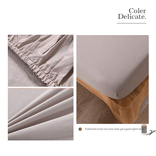 Drap de lit coton gris cocon de douceur chambre adulte