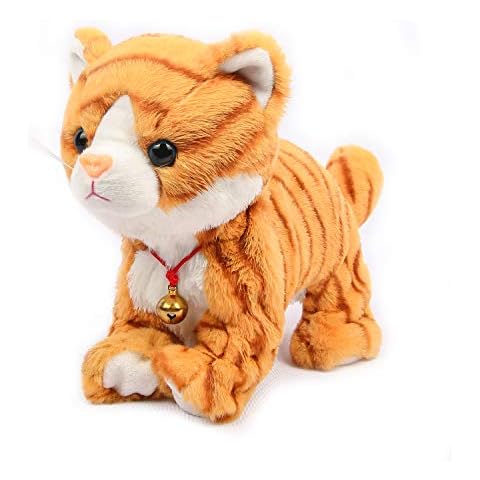 Smalody Interactive Plush Toys, Novelty Sound Control Electronic Cat Electronic Pets Robot Cat Gift for Children (Yellow) Cover