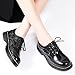 Womens Oxford Shoes Comfort Lace Up Slip Resistant Patent Leather Dress Shoes Patent Leather Black US 7