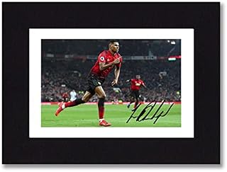 MARCUS RASHFORD Signed 8x6 Inch Mounted Photo Print Pre Printed Signature Manchester United Autograph Gift, Ready To Be Framed