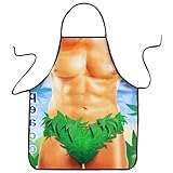 VemeFufu Divertido Sexy Delantal Cocina Impermeable para Mujer Hombre, Delantal de Bar Temático Barbacoa BBQ Antiincrustante para Oktoberfest Navidad para Amigos GX-1P-17