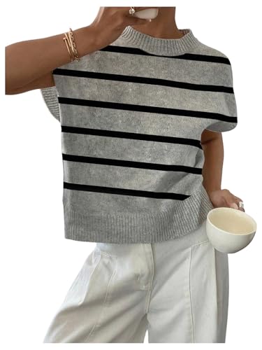 Image of SOLY HUX Women's Short Sleeve Business Casual Sweater