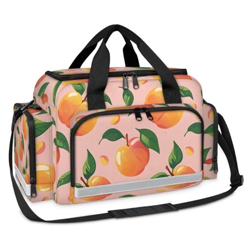 GzLeyigou First Aid Bags Empty, Shiny Peach Emergency Bag First Aid Kit Multiple Compartment Kit Carrier On Call Trauma Bag For Paramedics Emergency Medical Supplies Kit