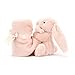 Jellycat Bashful Blush Bunny Soother, 13.5 inches - Security Blanket & Lovey for Babies - Baby Gift
