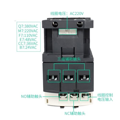 Contacteur CA LC1D40 M7C 220V 40A pour commande de moteur électrique - 4