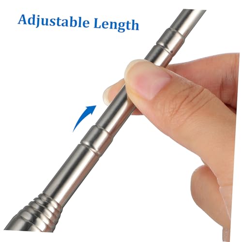 TOPPERFUN 2Pcs Adjustable Stainless Steel Motorcycle Flagpole Pole, 51in Retractable Bike Flag Pole, Telescopic Motorcycle Bicycle Flag Mounts, Flagpole for ATV Golf Cart Wheelchair Dirt Bike Mount
