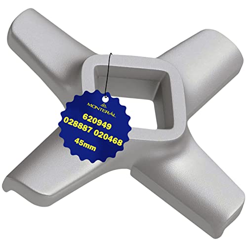 Cuchilla Picadora Carne 45 mm con Código Original 00620949 620949 00020468 020468 para Bosch MUM5 MUM4 MFW15 MUZ4FW MUZ5 para Siemens MF155 MK44 - Garantía de 10 Años - MONTERAL