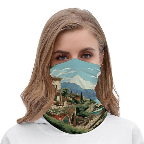 Mascarilla Mediterránea de Verano para Cara y Cuello para Clima Frío, Pasamontañas Elástico para Hombre y Mujer, Balaclava para Motocicleta, Ciclismo, Esquí y Más miniatura 5