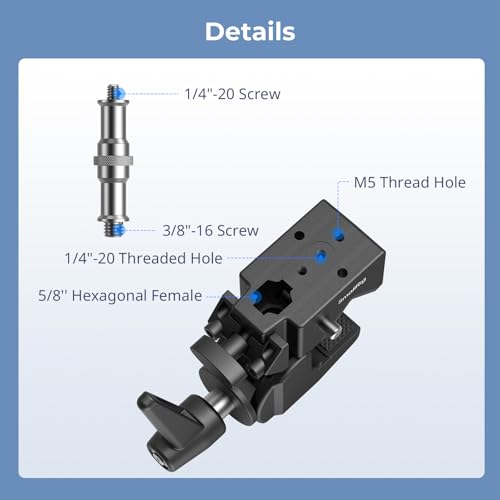 Image of SMALLRIG Super Clamp Kit 2-Pack, Heavy Duty Clamp Max Load 33lb /15kg