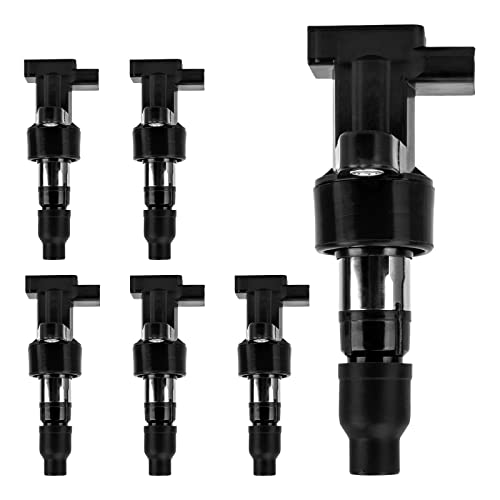 Image of PHILTOP UF435 Ignition Coil Pack, Compatible with X-Type 2002-2008, S-Type 2003-2008 3.0L, Set of 6