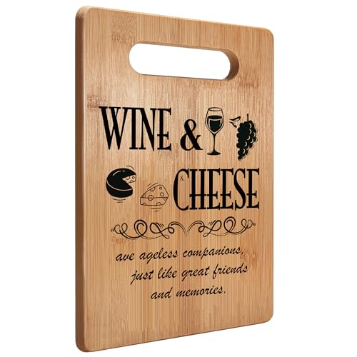 Comparison: Food And Wine Best Cutting Board 3 Absnfatu Wine and Cheese Cutting Board Chopping Board, Gifts for Wine Lovers Cheese Lovers, Bamboo Cutting Board for Kitchen, Wine Kitchen Decor, Decorative Cutting Boards for Kitchen