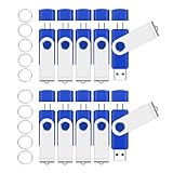 EASTBULL 8GB USB2.0 & Type-Cフラッシュドライブ 10パック 2イン1 デュアルフラッシュドライブ バルク USB-A + USB-C サムドライブパック OTGメモリースティック スマートフォン コンピューター タブレット Mac PCに対応 (ブルー)