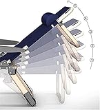 LHMYHHH Recliner Camping Chairs Garden Loungers Folding Chair Leisure Chair Folding Recliner Bed Home Balcony Garden Outdoor Beach Bath Sun Lounger-Blue