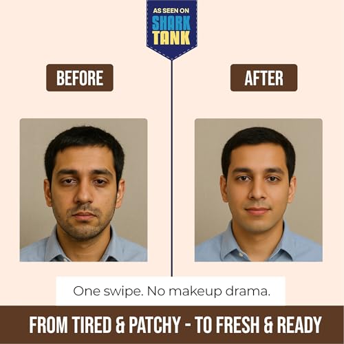 Image of Yaan Man Natural Concealer for Men (Medium Shade), 4.4g | Erase Dark Circles, Scars, Pigmentation| Perfection Stick For Perfect Skin, Medium Coverage | With Shea Butter and Vitamin E