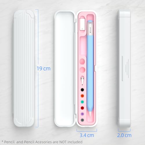 Image of AZF Hard PC&Silicone Magnetic case for Apple Pencil case(Apple Pencil Pro /2nd Gen /1st / (USB-C) and Samsung Galaxy S-Pen Series Pencil Protection Carrying Case. (Pink)