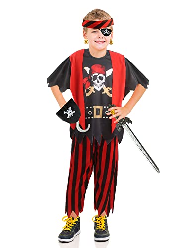 Disfraz de Pirata Infantil Capitán para Niños y Niñas miniatura 3