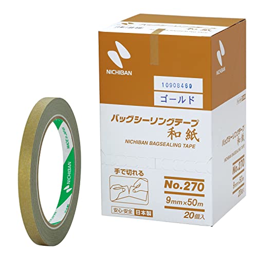 【数量限定】ニチバン バッグシーリング テープ 和紙 20個 NO.270 9m Amazon.co.jp: ニチバン バッグシーリング テープ 和紙 20個 NO.270