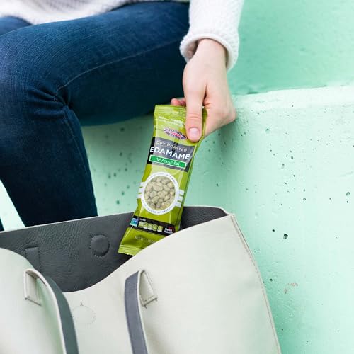 Seapoint Farms Dry Roasted Crunchy Edamame, Plant Based Snack, 20g Protein, 3 Ingredients, 0 Added Oils, Vegan, Gluten Free, Kosher, Keto Friendly, Non-GMO, On-the-Go Snacking, Wasabi, 1.58 oz (Pack of 12)