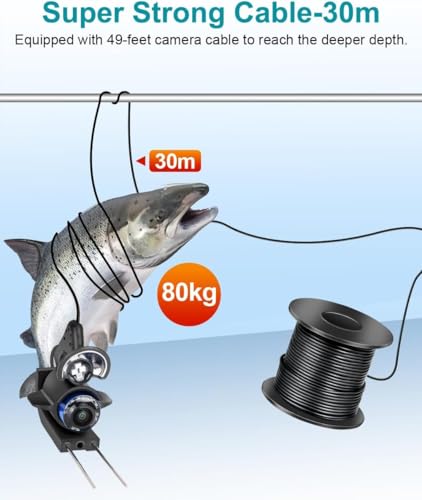 Caméra de pêche sous-marine batterie 10000 mAh et 4 lumières infrarouges - 5