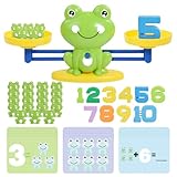 YYDeek Frog Balance Scale Math Toys, Number Counting Blocks for Kids, Early Development & Activity Toddler Learning Toy, Montessori Educational Toys for 3 4 5 Year Olds