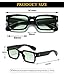EYLRIM Square Frame Sunglasses for Women Men Trendy Chunky Rectangle Sun Glasses Black Shades UV400 Protection(A3 Black/Gradient Green)