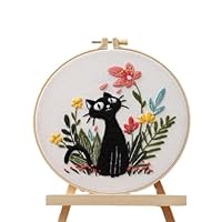 Borduren Kit,Grappige Kat Patroon Handwerk Borduurset