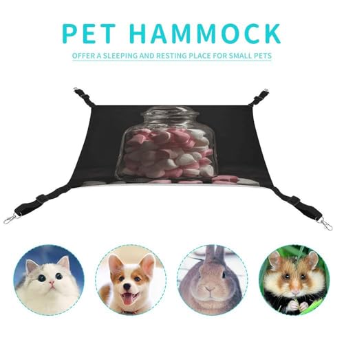 Hamac pour chat en forme de cœur doux et réglable