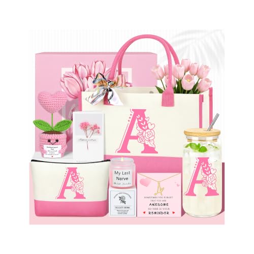 GQDECOR Mothers Day Birthday Personalized Monogrammed Customized Pink Gifts for