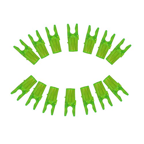 UP100 50 Pcs Arrow nocks for OD 3.2mm Pin Nock L Size for Archery Arrow Nock (Green)