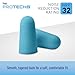Flents Protechs Foam Ear Plugs for Sleeping, Snoring, Traveling, Concerts, Construction & Studying, Ultra Soft & Comfortable, Blue, 10 Pairs, NRR 32 Hearing Protection for Loud Noise