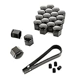 original audi q7 4m felgen 20 zoll Maße: 26 x 25 x 23 mm LST 20x Sechskant Rachraube Abdeckkappen Felgen Kappen Set 19 mm schwarz Glanz