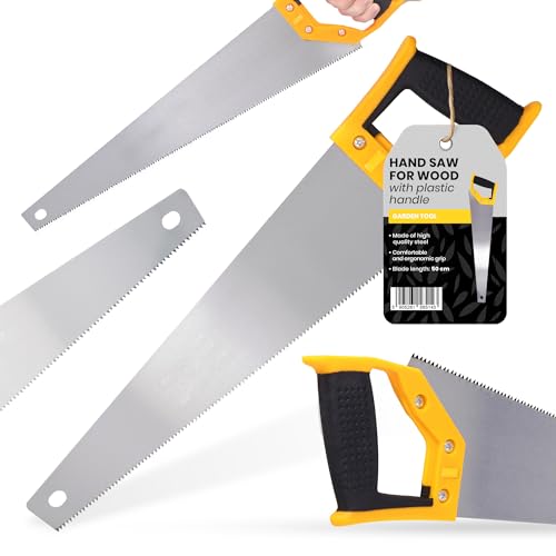 Sierra Manual Serrar Madera 500 mm Serrucho Árboles Hoja Construcción Jardín Precisión Dientes Multiusos Metal Mango Antideslizante