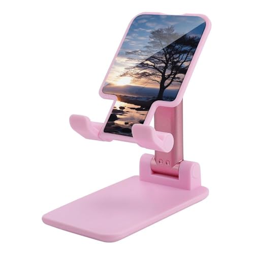 Support de téléphone portable pliable pour bureau et station d'accueil réglable motif branche